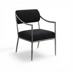 Bastille - Upholstered Dining Arm Chair (Set of 2) - Silver Frame