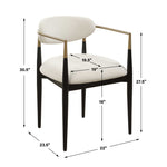 Moxie - Dining Arm Chair - White