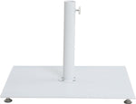Fiji - Aluminum Patio Umbrella With Square White And Teak Base