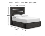 Hollivern - Panel Bed With Storage