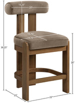 Arienzo - Velvet Upholstered Counter Stool (Set of 2)