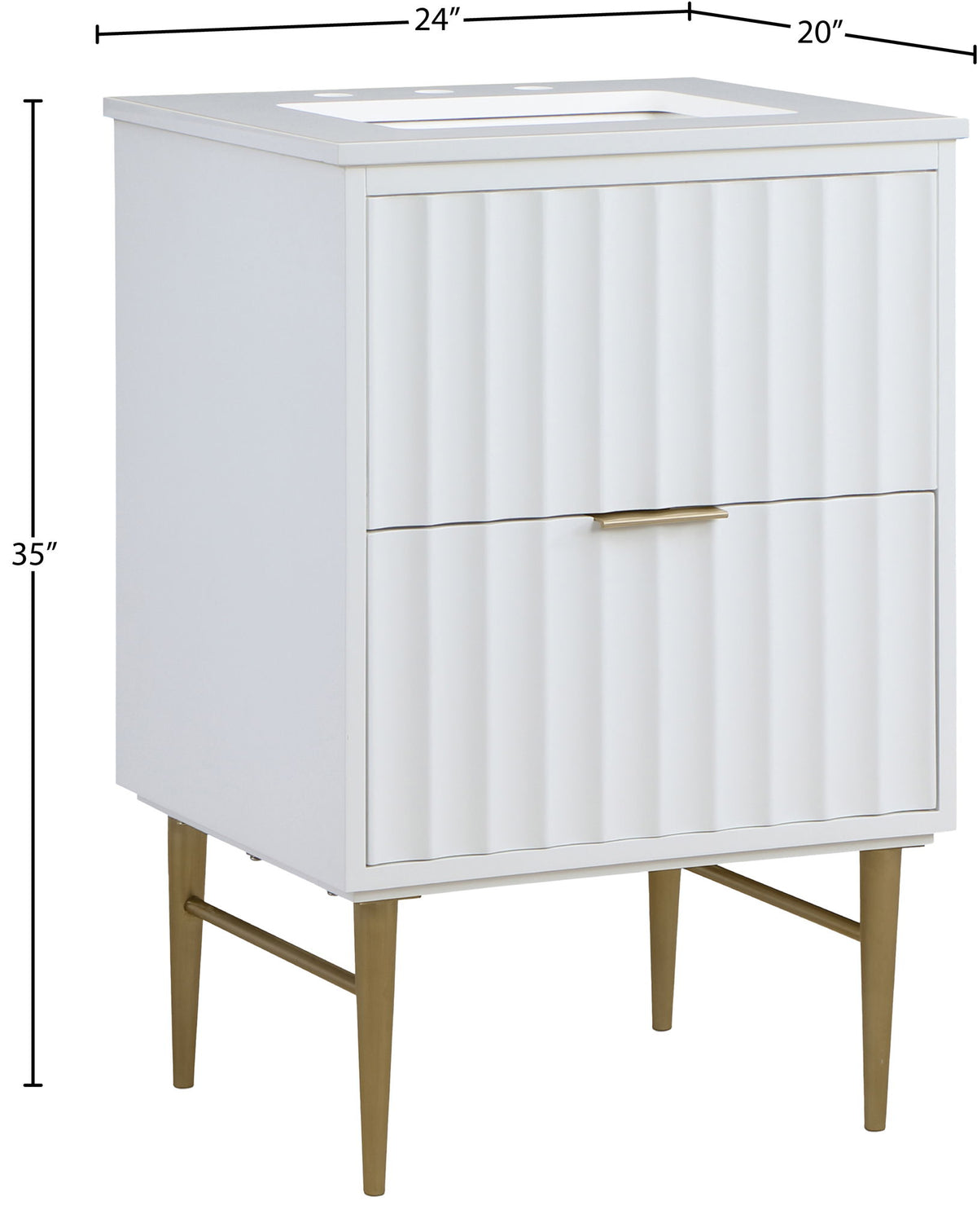 Modernist - Bathroom Vanity With Gold Legs