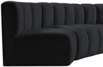 Arc - Velvet 8 Piece Curved Modular Sofa