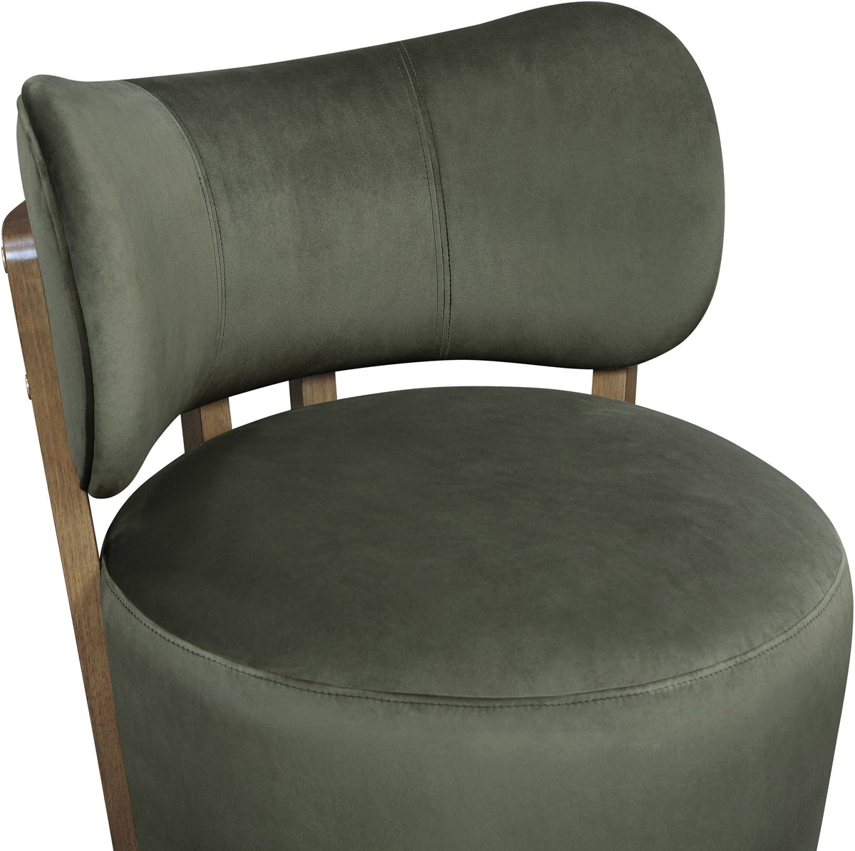 Elara - Velvet Upholstered Swivel Accent Chair - Stained Brown