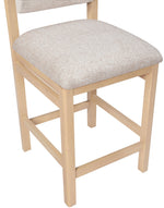 Roundhill - Fabric Counter Stool - Natural Frame