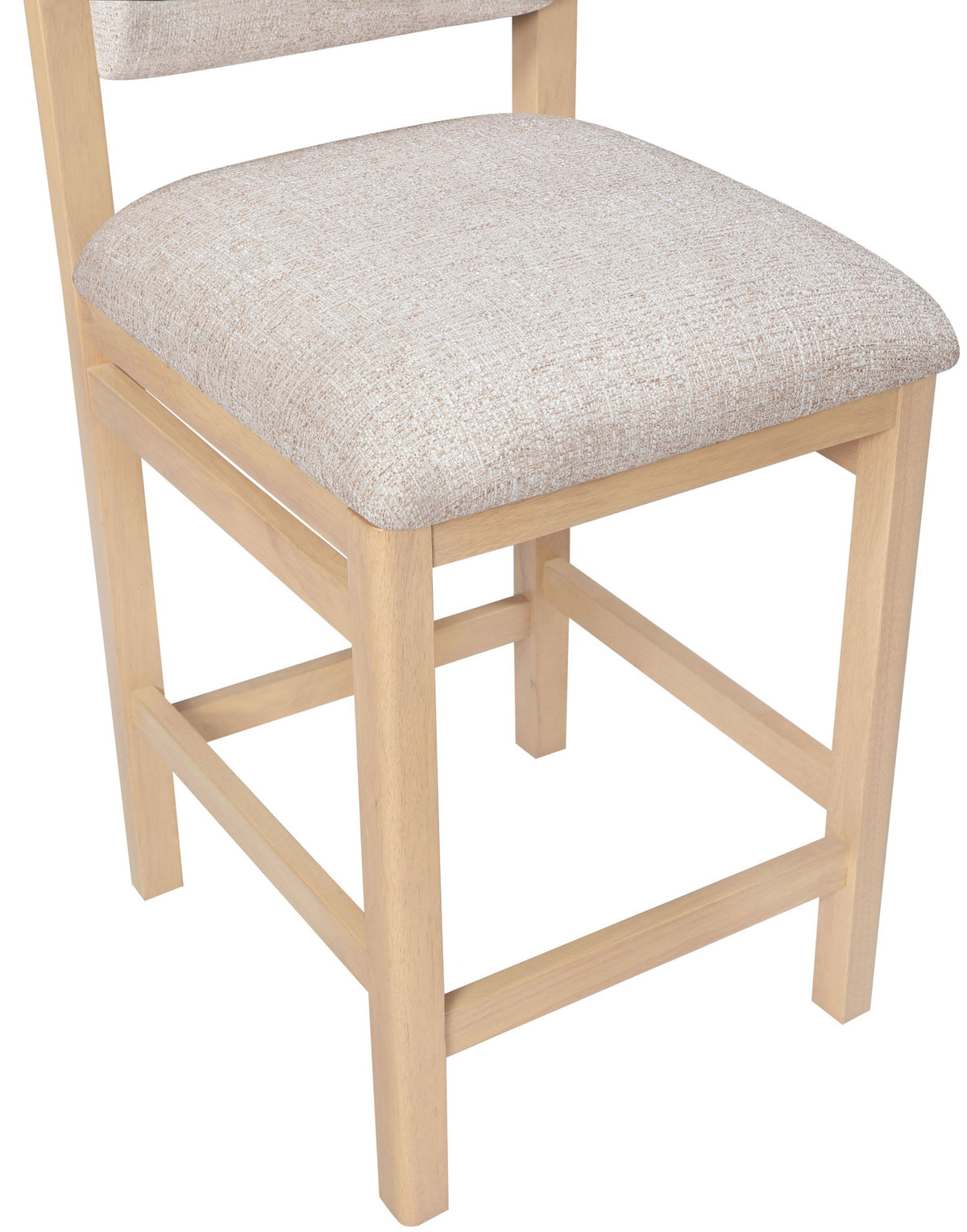 Roundhill - Fabric Counter Stool - Natural Frame