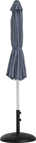 Fiji - Aluminum Patio Umbrella With Round Black And White Base