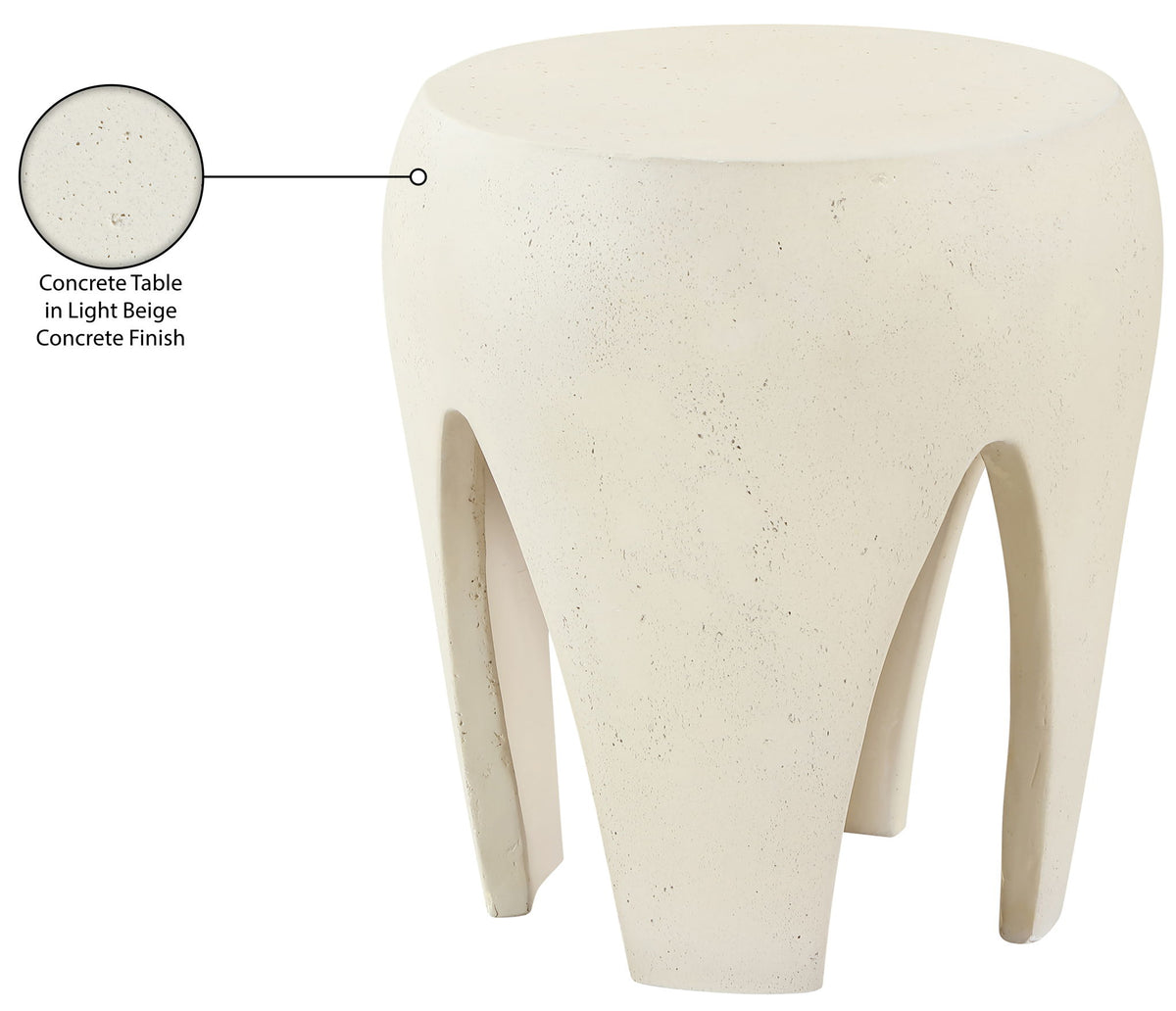 Moxie - Concrete And Fiberglass Indoor / Outdoor End Table