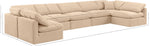 Indulge - Velvet 7 Piece Modular U-Shaped Sectional