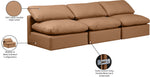 Indulge - Faux Leather 3 Seat Modular Armless Sofa