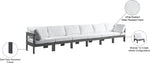 Nizuc - Outdoor Patio 6 Seat Modular Sofa With Gray Frame