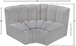 Arc - Boucle Fabric 2 Piece Modular Sofa