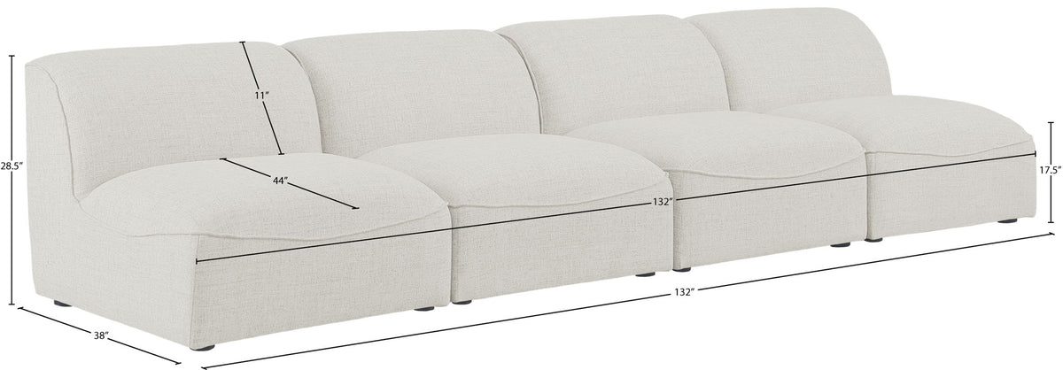 Miramar - 4 Seat Armless Modular Sofa