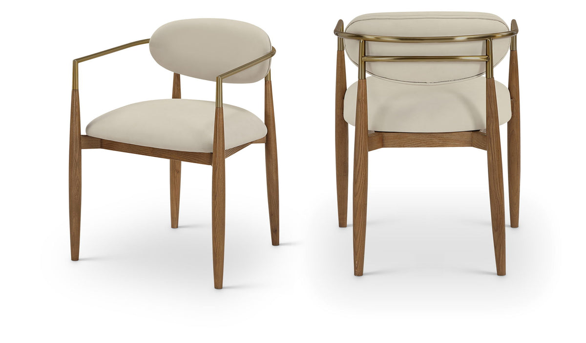 Riccio - Dining Arm Chair (Set of 2) - Walnut Frame