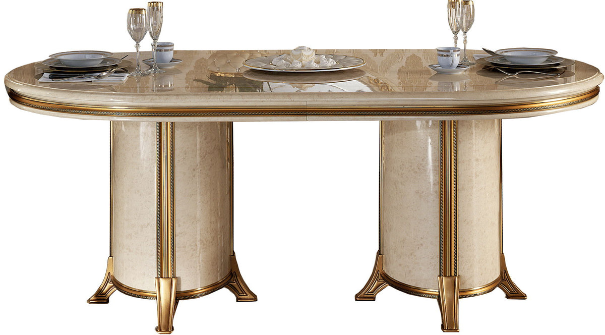 Melodia - Dining Table - Beige / Gold