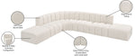 Arc - Boucle Fabric 7 Piece Corner Modular Sofa