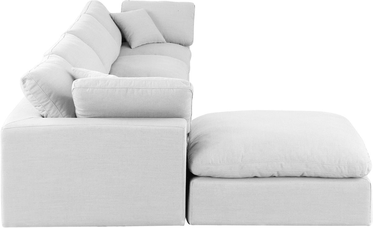 Comfy - 5 Piece Linen Modular Sectional With Chaise