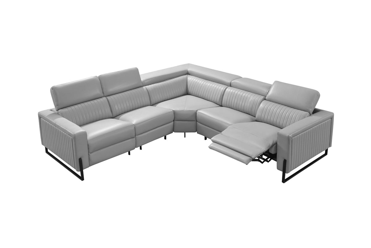 2787 - Sectional With Recliners - Gray
