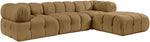 Orin - Velvet 4 Piece Modular Sectional With Chaise