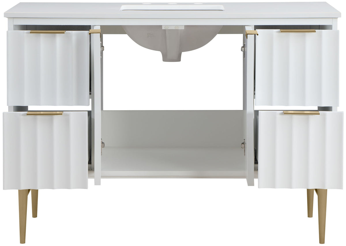 Modernist - Bathroom Vanity With Gold Legs