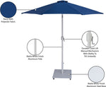 Fiji - Aluminum Patio Umbrella With Square White Base