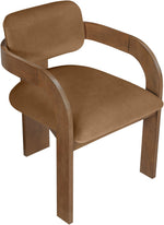 Cedra - Velvet Performance Fabric Upholstered Dining Chair (Set of 2) - Brown Frame