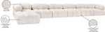 Ames - 7 Piece Boucle Fabric Modular L-Shaped Sectional
