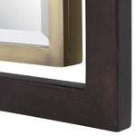 Bach - Rectangle Mirror - Walnut & Brass