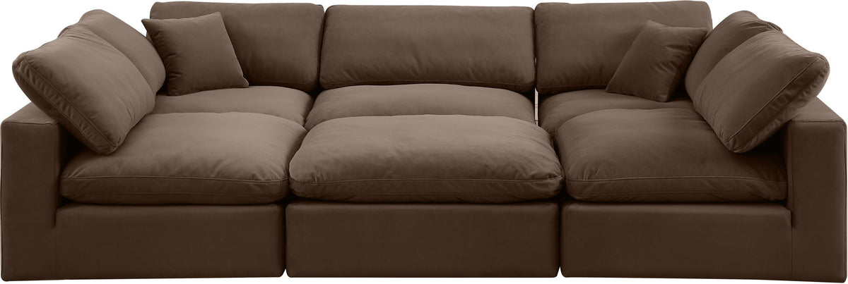 Comfy - 6 Piece Velvet Sectional