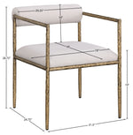 Axis - Linen Textured Beige Fabric Upholstered Dining Chair (Set of 2)