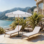 Amalfi - Patio Umbrella - Black Base / Light Brown Pole