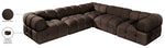Orin - Velvet 5 Piece Modular Corner Sectional