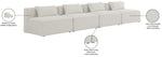 Cube - Linen Modular 4 Seat Armless Sofa
