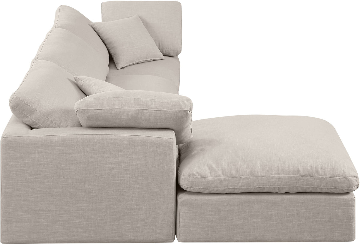 Indulge - Linen 4 Piece Modular Sectional With Chaise