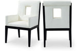 Gwendolyn - Faux Leather Dining Arm Chair With Black Frame