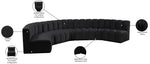 Arc - Velvet 7 Piece U-Shaped Modular Sofa