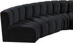 Arc - Velvet 6 Piece U-Shaped Modular Sofa