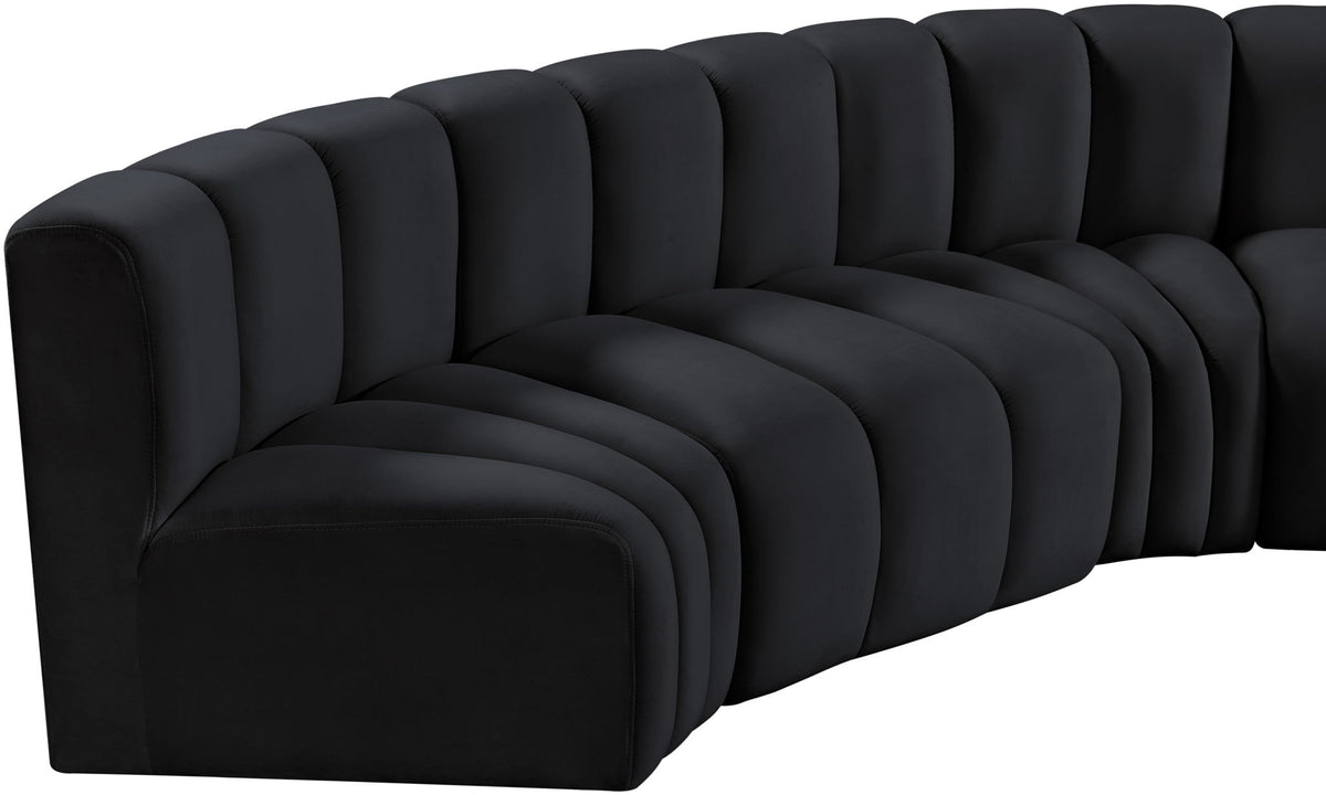 Arc - Velvet 6 Piece U-Shaped Modular Sofa