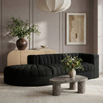 Rummi - Velvet Performance Fabric Upholstered 3 Piece Modular Sectional