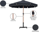 Amalfi - Aluminum Patio Umbrella - Black Base / Light Brown Pole