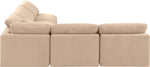 Indulge - Velvet 5 Piece Modular Corner Armless Sectional