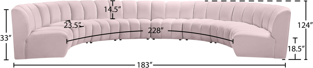 Infinity - 8 Piece Velvet Modular Sectional