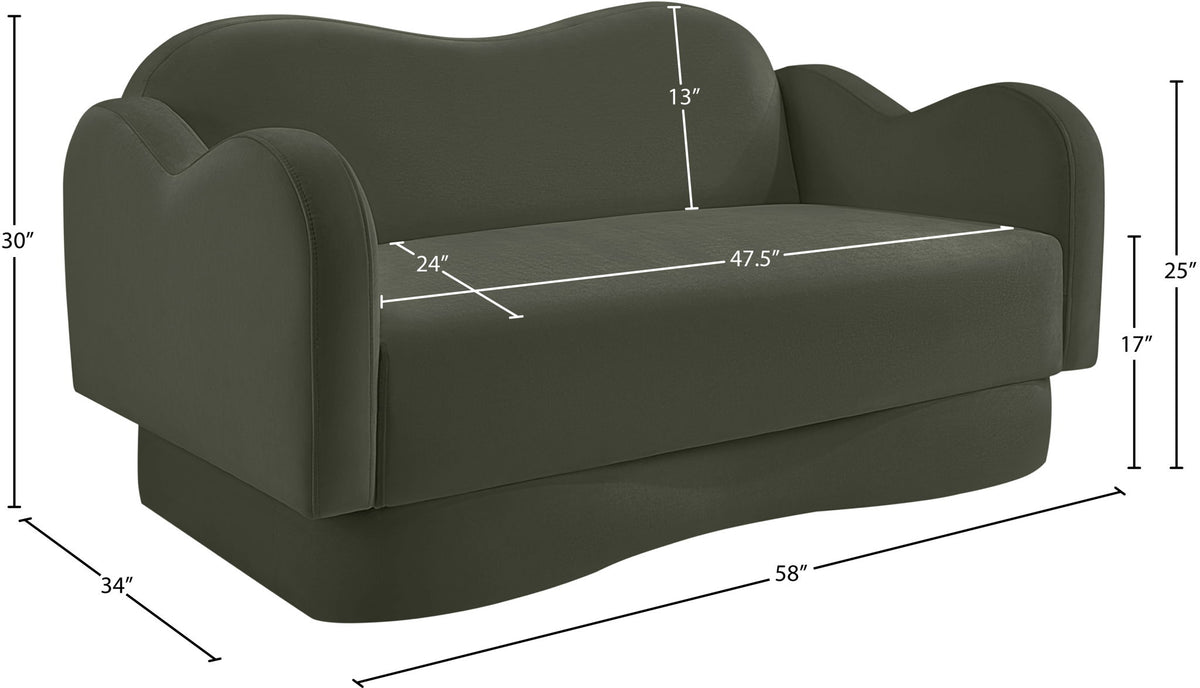 Bloom - Velvet Loveseat