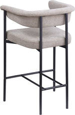 Malin - Linen Counter Stool (Set of 2) - Taupe