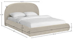 Celine - Upholstered Bed - Cream