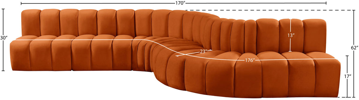 Arc - Velvet 7 Piece Modular Sofa