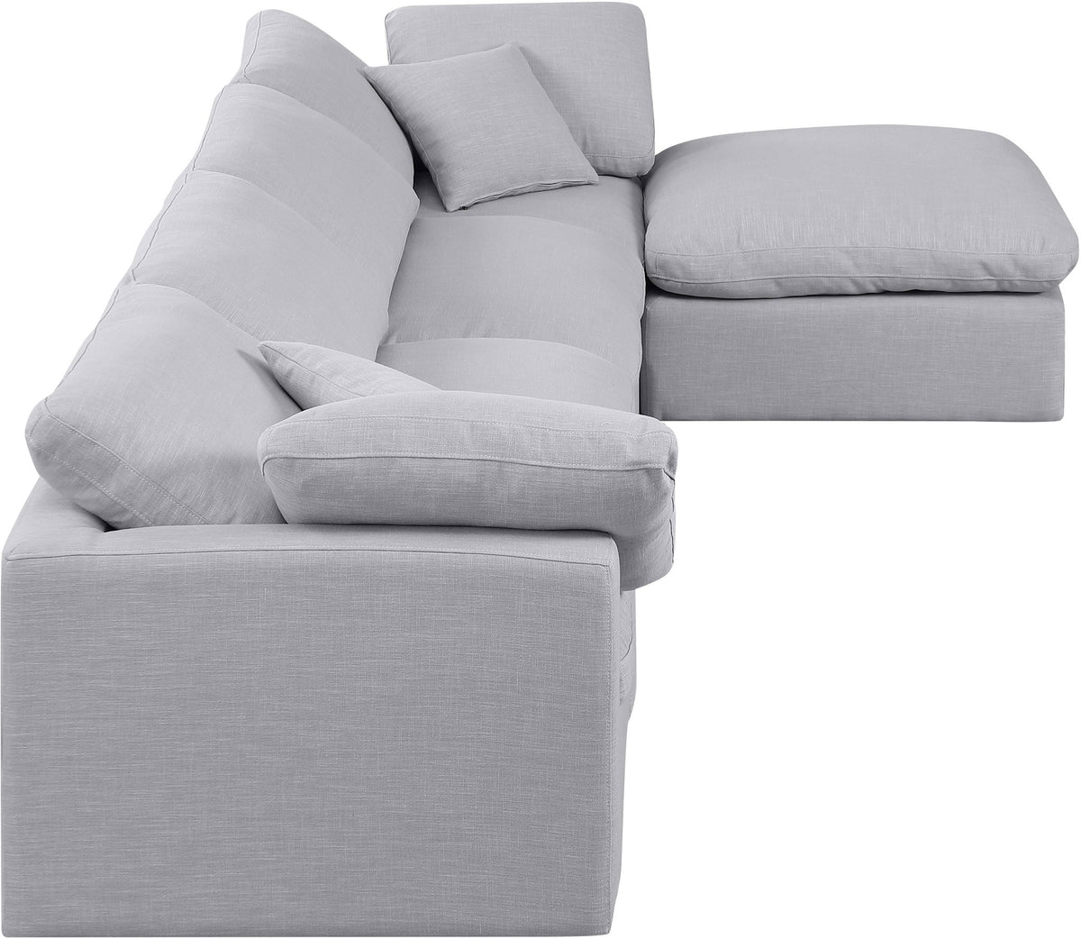 Indulge - Linen 5 Piece Modular Sectional With Chaise