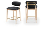 Riccio - Stool - Natural And Gold Frame