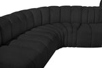 Arc - Boucle Fabric 8 Piece Curved Modular Sofa