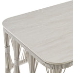 Breeze - Powder Coated Metal Rectangle Outdoor Coffee Table With Sintered Stone Table Top - Cream